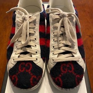 Gucci Sneakers - Navy & Red - Wool - 5+